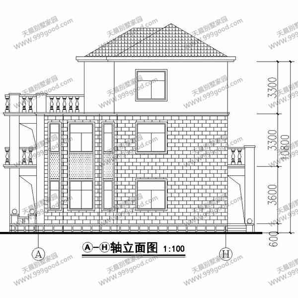 農(nóng)村別墅設(shè)計圖，13.4X11.8米挑空，剛陽美中的曲線美！