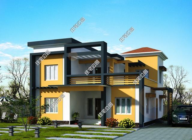 新農(nóng)村別墅戶型11X11米，90后最愛現(xiàn)代戶型，含平面圖