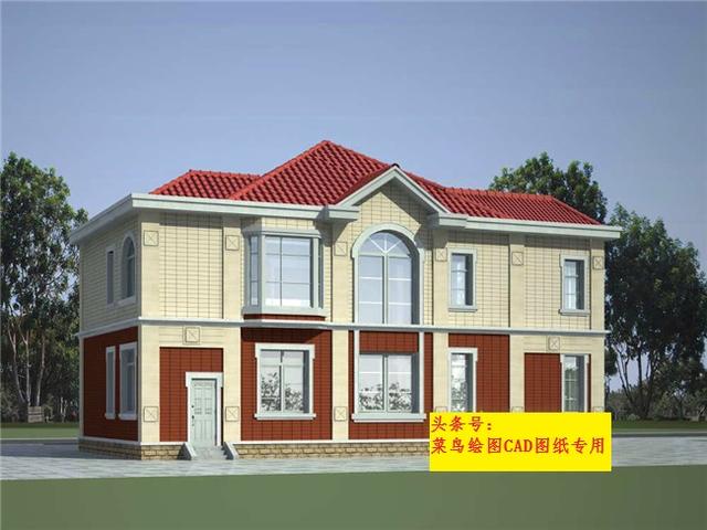 25萬建2層別墅！帶獅面羅馬柱，封閉玻璃露臺(tái)，飄窗臺(tái)，車庫