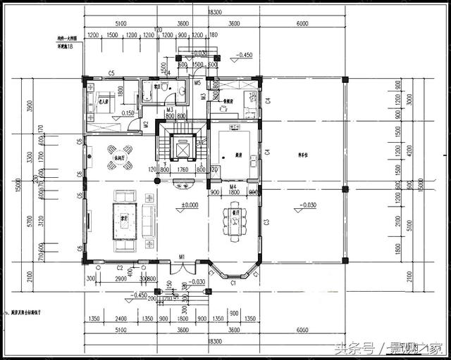247平方米農村三層別墅設計圖 框架結構