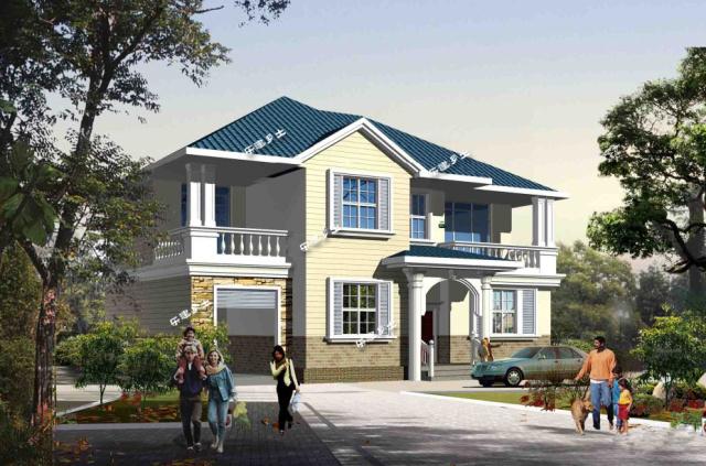 14.3x12.8米二層歐式別墅設(shè)計(jì)