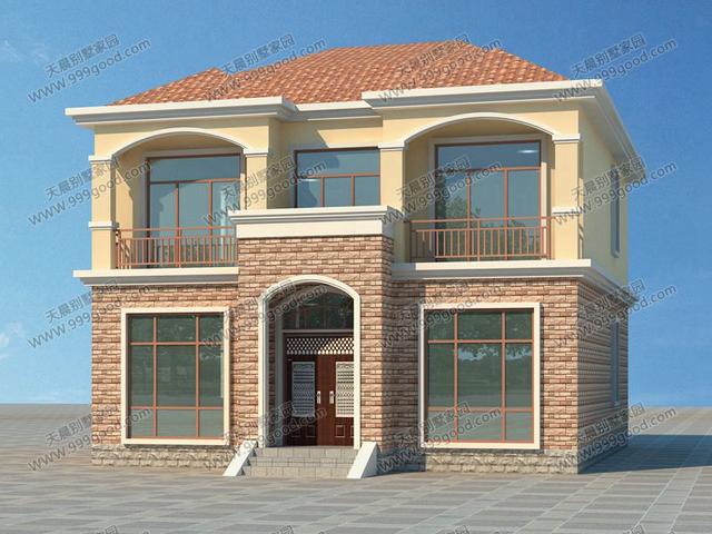 主體造價(jià)18萬(wàn)，二層別墅設(shè)計(jì)圖，含建成實(shí)物照片！