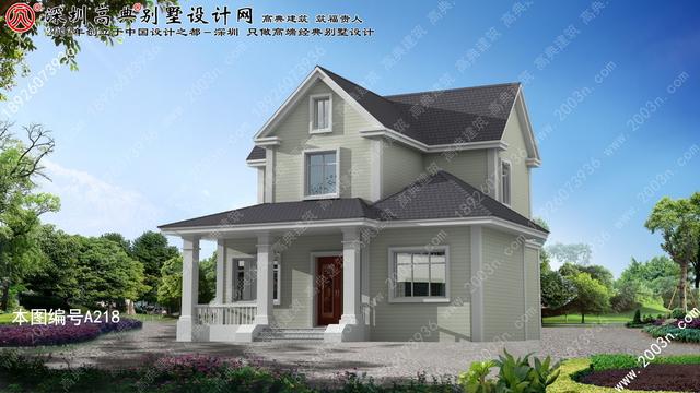 二層別墅設(shè)計(jì)圖首層106平方米圖紙編號(hào)a218