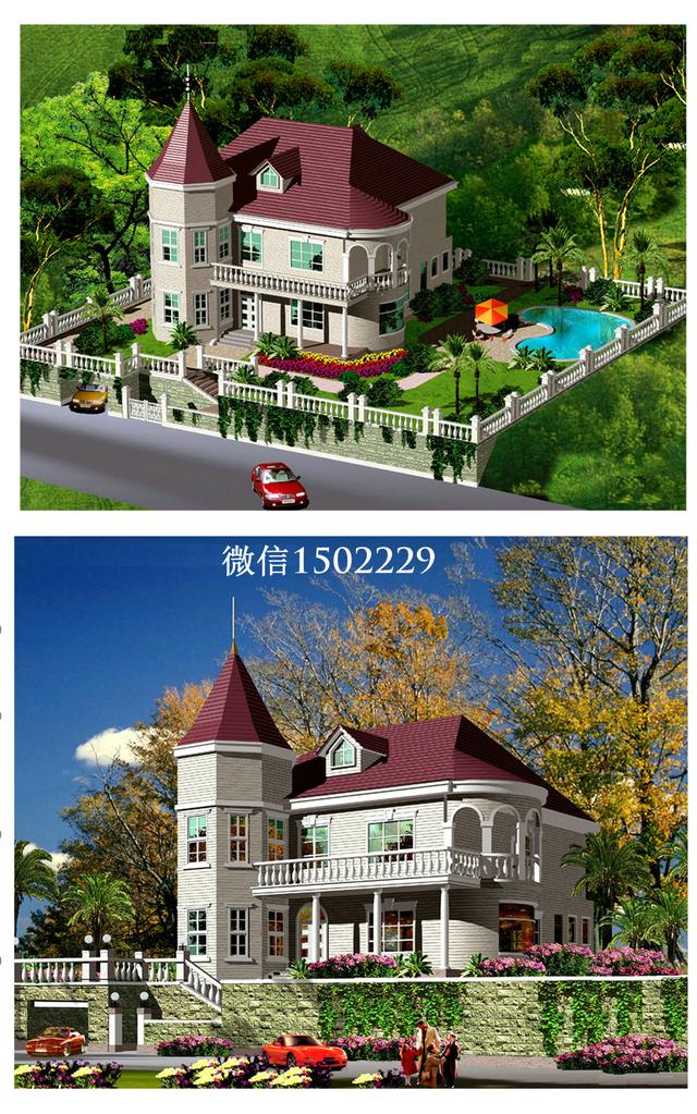 農(nóng)村小別墅設計圖 新農(nóng)村三層住宅設計圖 兩層自建別墅施工圖紙