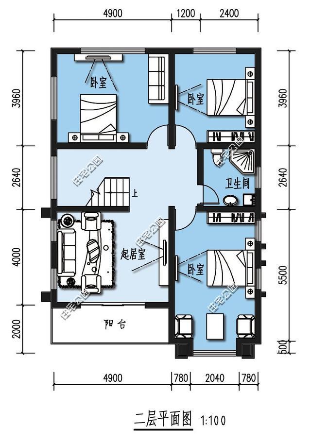 3套二層自建房戶型，全圖含預算