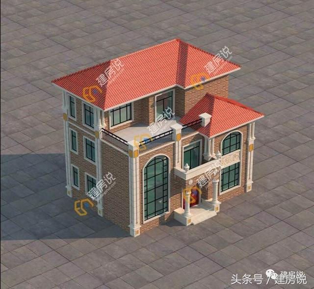 老村長(zhǎng)建造這款三層精美鄉(xiāng)村別墅，建房審批人員看了都稱贊