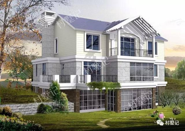 有了這款三層農(nóng)村別墅，下雨再也不用擔心受潮了