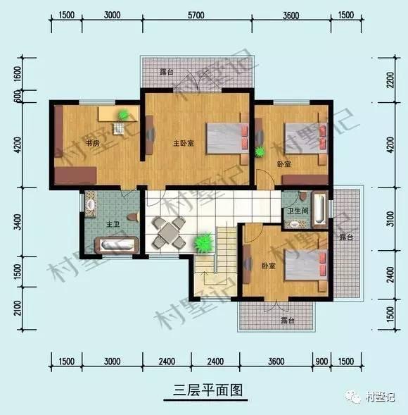 有了這款三層農(nóng)村別墅，下雨再也不用擔心受潮了