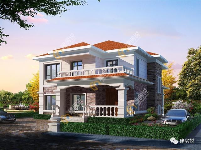 二層現(xiàn)代農(nóng)村別墅，外觀漂亮，室內(nèi)布局更注重居住品質(zhì)