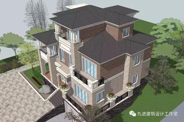 這樣的房子在村里很霸氣，15×13.9米帶車庫三層民宅！