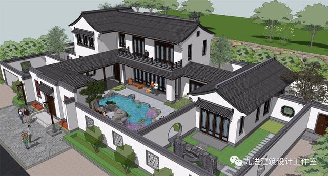 牛！自建中式合院民宅，也能蓋出如此美輪美奐的場景畫面