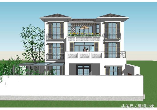 新農(nóng)村自建房別墅圖紙 帶效果圖平面圖