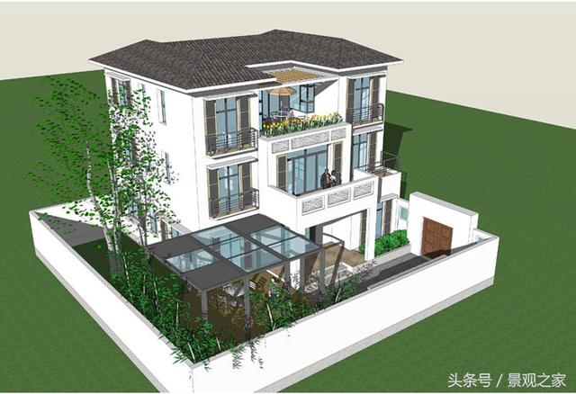 新農(nóng)村自建房別墅圖紙 帶效果圖平面圖