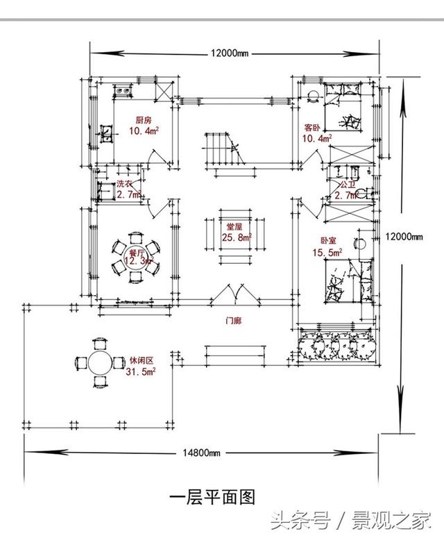 新農(nóng)村自建房別墅圖紙 帶效果圖平面圖