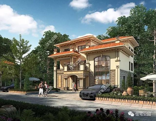 精美旋轉(zhuǎn)樓梯的歐式三層別墅，農(nóng)村的房子能有這么美？