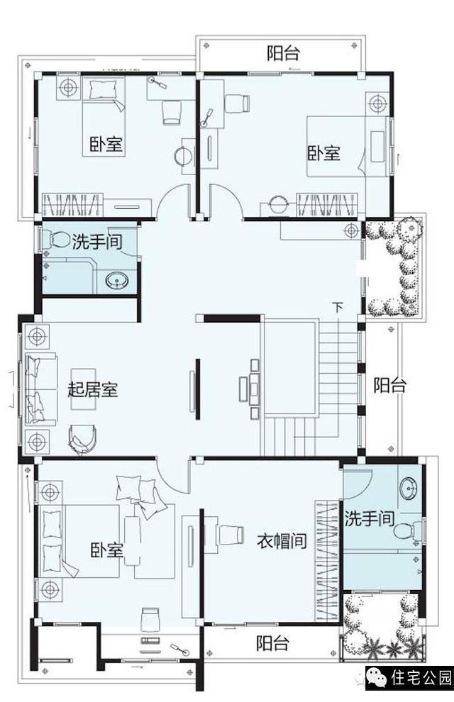 2層別墅戶型，5室2廳，雙車庫