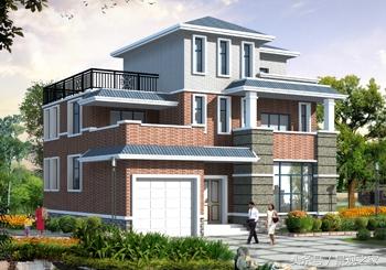 帶車庫三層房屋設(shè)計圖紙，新農(nóng)村自建房屋