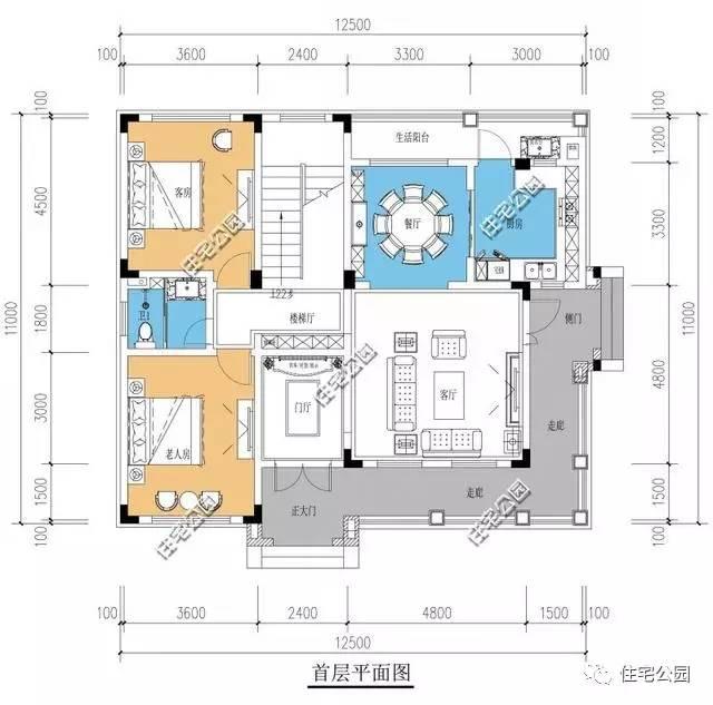 2套農(nóng)村自建房12.5X11米，建2層還是一層半？