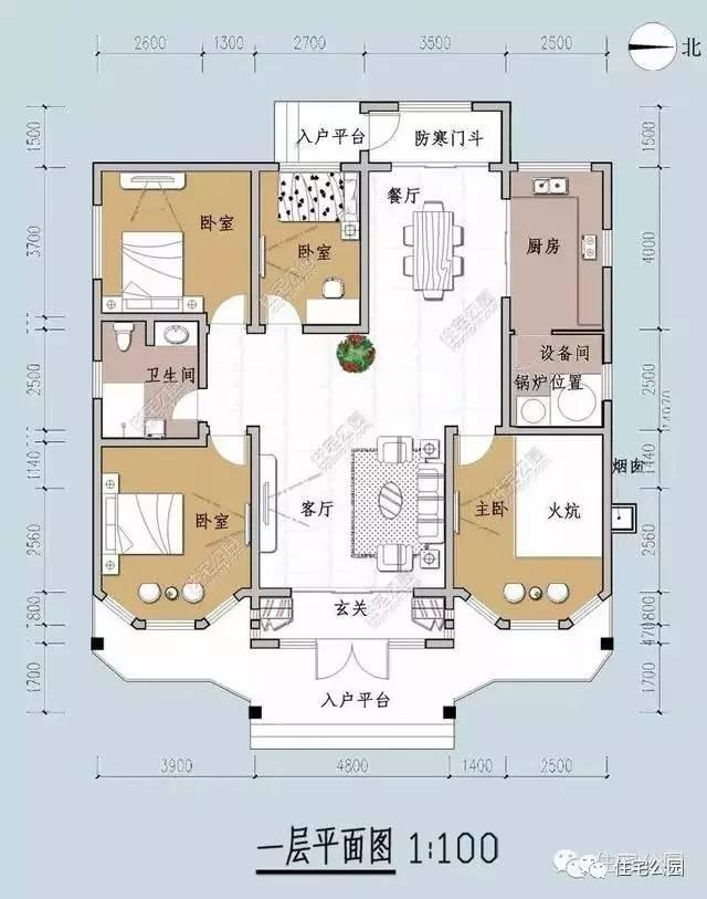 2套帶火炕的農(nóng)村單層自建房，省錢經(jīng)濟不超預(yù)算，含全圖