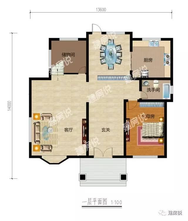挑空客廳三層農(nóng)村別墅，既經(jīng)濟(jì)又美觀兩不誤