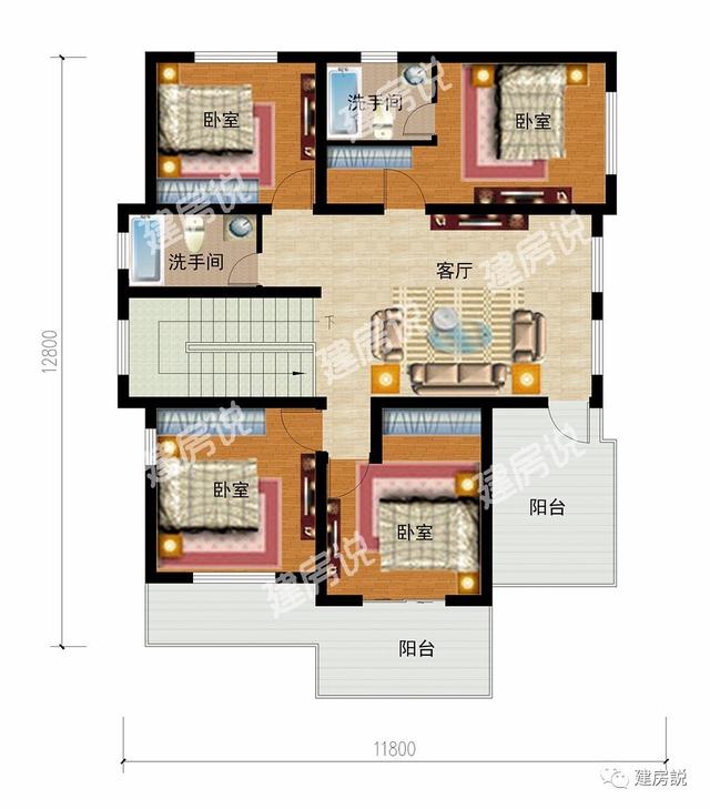 這款三層農村別墅漂亮大氣，讓村里鄉(xiāng)親都羨慕的戶型