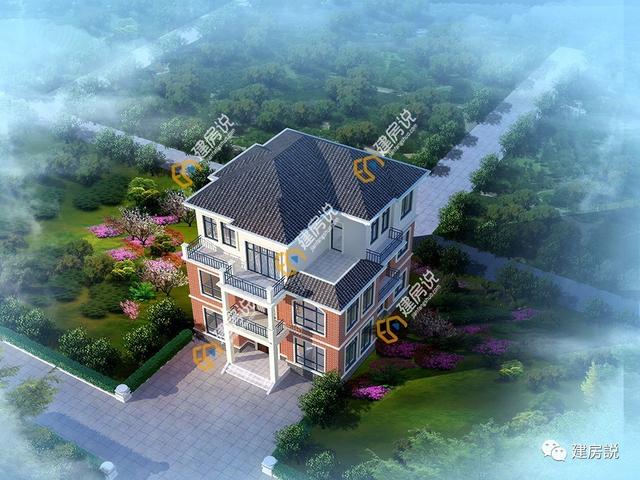 這款三層農村別墅漂亮大氣，讓村里鄉(xiāng)親都羨慕的戶型