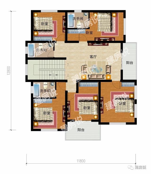 這款三層農村別墅漂亮大氣，讓村里鄉(xiāng)親都羨慕的戶型