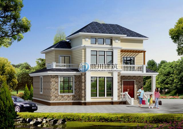 這三層小別墅讓小孩看了都走不動路，里面裝個壁掛爐，歐美范十足