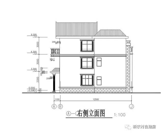 三層農(nóng)村別墅設(shè)計圖，造價32萬，可獨(dú)棟雙拼自由組合