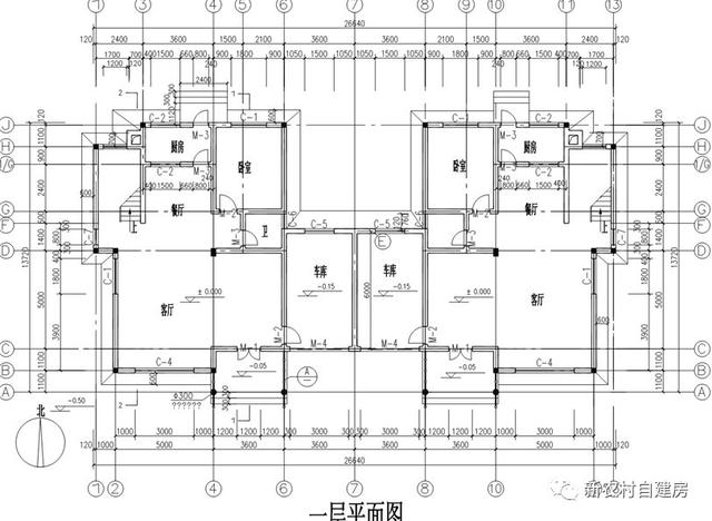 三層農(nóng)村別墅設(shè)計圖，造價32萬，可獨(dú)棟雙拼自由組合