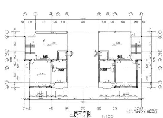 三層農(nóng)村別墅設(shè)計圖，造價32萬，可獨(dú)棟雙拼自由組合