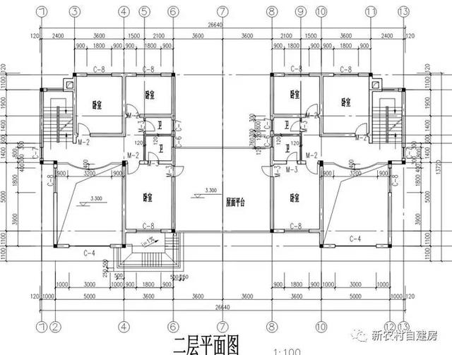 三層農(nóng)村別墅設(shè)計圖，造價32萬，可獨(dú)棟雙拼自由組合