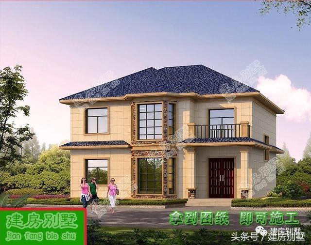 12.6×11.6米二層農(nóng)村別墅，老爸老媽喜歡的不得了