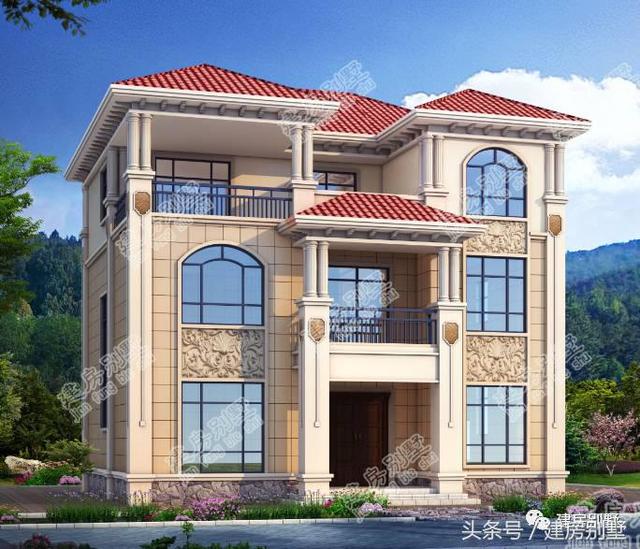 12.8×11.4米三層農(nóng)村別墅，多少人盼了一輩子就為這套房