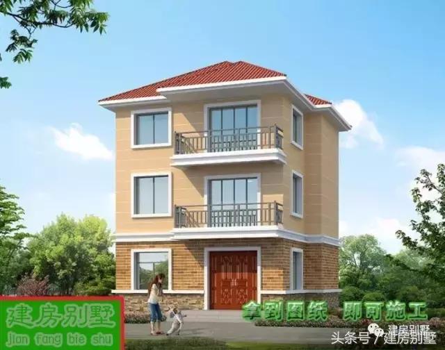 8.9×8.4米三層別墅，地基小有小的建法，照樣美觀