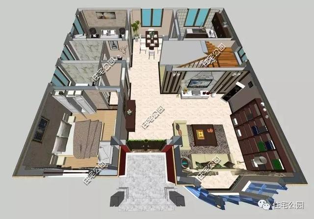 11x12m二層鄉(xiāng)村小別墅裝成這樣20萬就夠了，比你家如何？