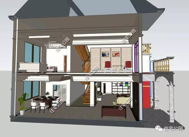 11x12m二層鄉(xiāng)村小別墅裝成這樣20萬就夠了，比你家如何？