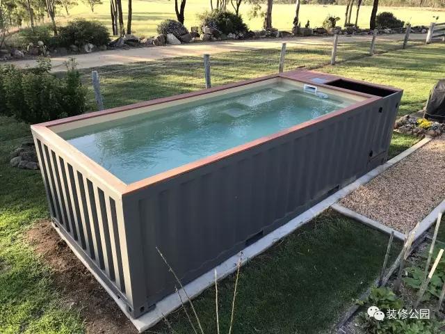 農(nóng)村別墅有庭院，上網(wǎng)買個(gè)集裝箱游泳池，下午就能游泳了