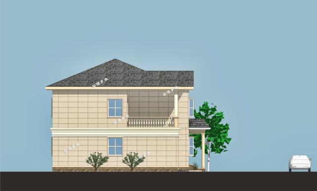 二層簡歐農(nóng)村鄉(xiāng)間別墅設計，造型優(yōu)雅，性價比高