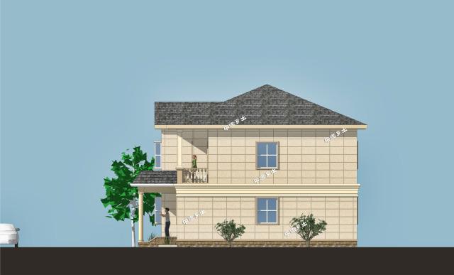 二層簡歐農(nóng)村鄉(xiāng)間別墅設計，造型優(yōu)雅，性價比高