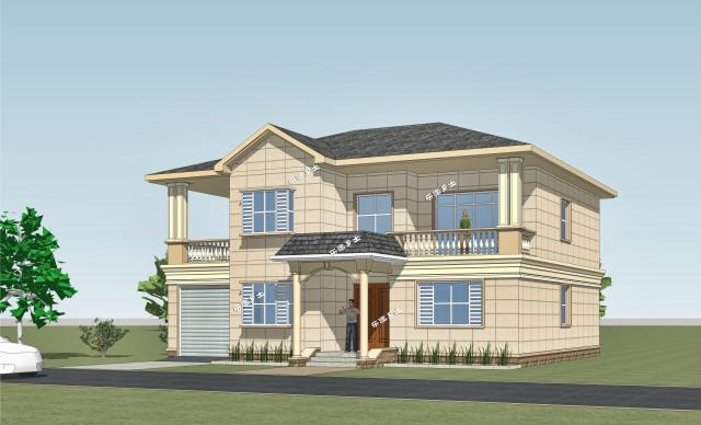 二層簡歐農(nóng)村鄉(xiāng)間別墅設計，造型優(yōu)雅，性價比高