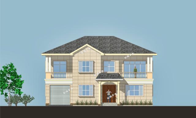 二層簡歐農(nóng)村鄉(xiāng)間別墅設計，造型優(yōu)雅，性價比高