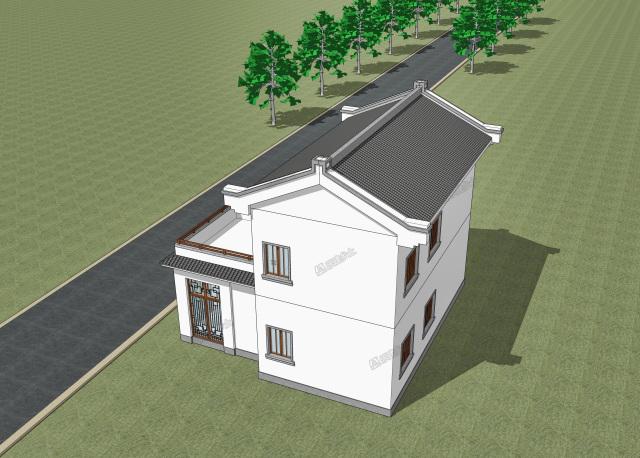 9.7x9米二層中式住宅，小巧不小氣