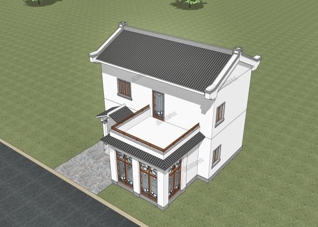 9.7x9米二層中式住宅，小巧不小氣