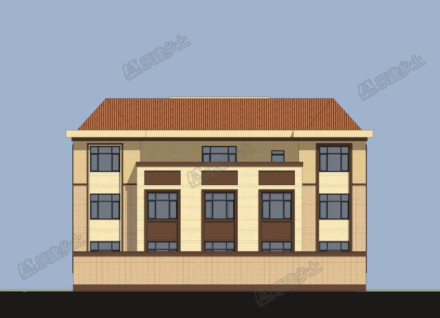 三層歐陸風(fēng)自建房設(shè)計(jì)，辦公+居住，布局設(shè)計(jì)實(shí)用合理