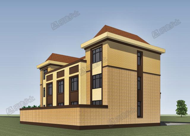 三層歐陸風(fēng)自建房設(shè)計(jì)，辦公+居住，布局設(shè)計(jì)實(shí)用合理