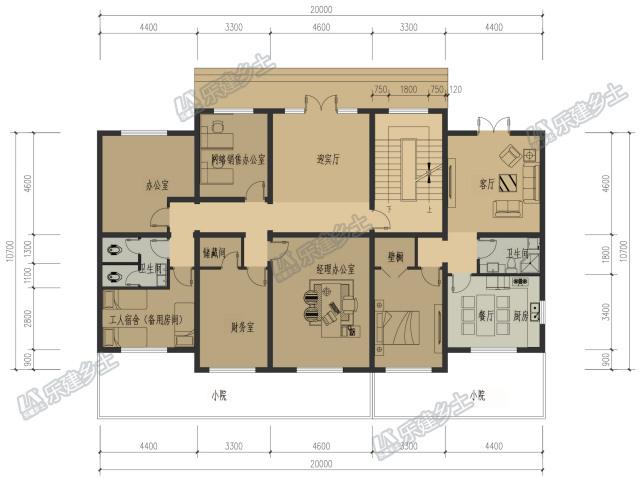 三層歐陸風(fēng)自建房設(shè)計(jì)，辦公+居住，布局設(shè)計(jì)實(shí)用合理