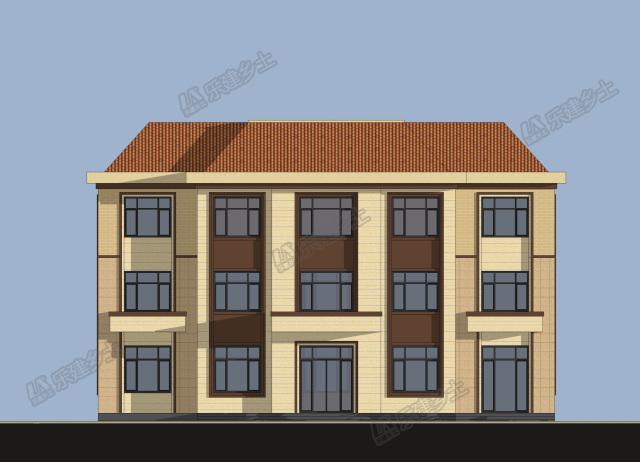 三層歐陸風(fēng)自建房設(shè)計(jì)，辦公+居住，布局設(shè)計(jì)實(shí)用合理