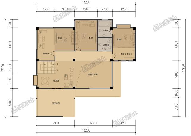 三層帶地下室+庭院別墅，一個平面方案，兩種外觀設計
