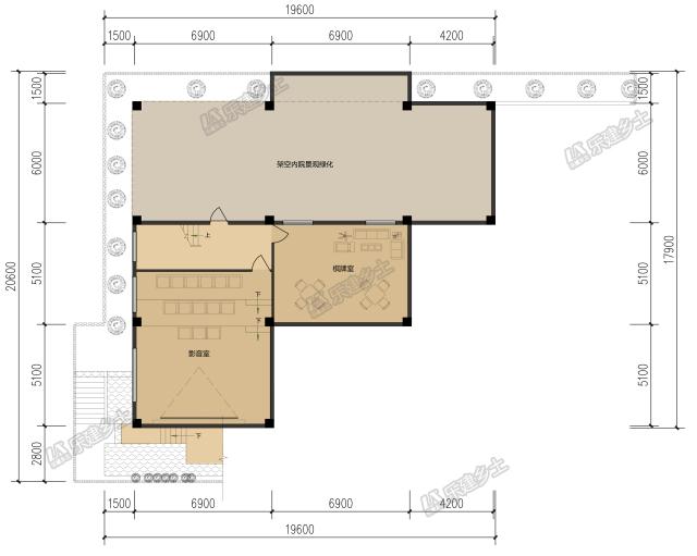 三層帶地下室+庭院別墅，一個平面方案，兩種外觀設計